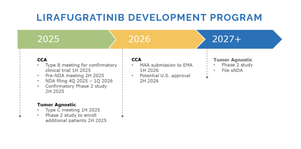 ▲리라푸그라티닙 개발 계획 [자료출처=엘레바 홈페이지]
