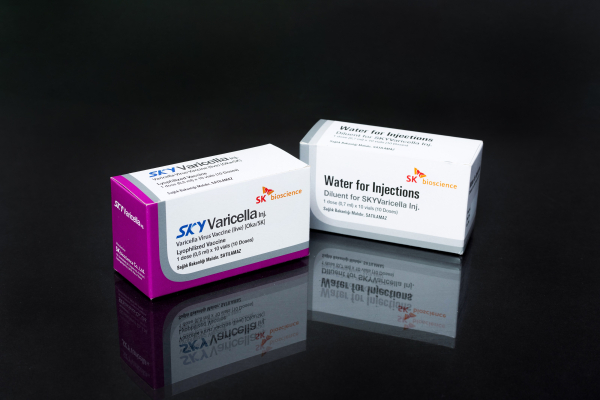 ▲SK바이오사이언스 수두백신 스카이바리셀라 수출용 제품