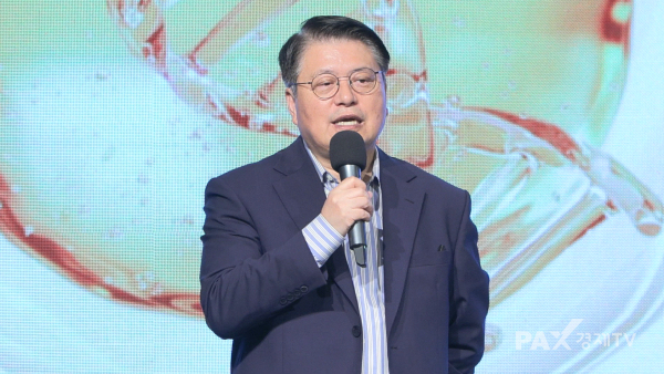 ▲16일 개최한 네이처셀 기업설명회에서 라정찬 회장