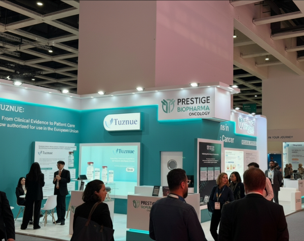 ▲ ESMO 2025 프레스티지바이오파마 부스