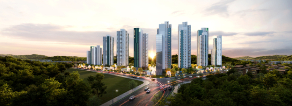 안산 고잔연립5구역 재건축 ‘푸르지오 센트로 원’ 투시도 [사진=대우건설]