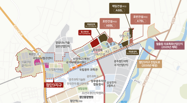 첨단3지구 광역도. [사진=광주광역시]