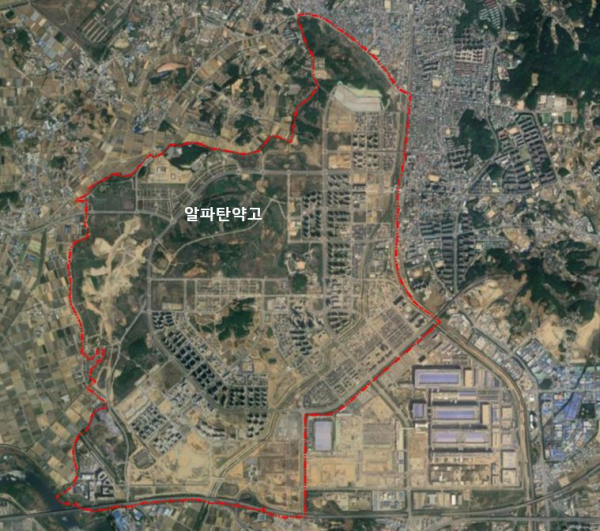 평택고덕국제화계획지구 위성도 [사진=LH]