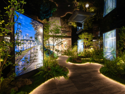 서울 양천구 목동 ‘르엘 라운지 L’est’내 입구 조경 ‘BOTANIC WAY’. [사진=롯데건]
